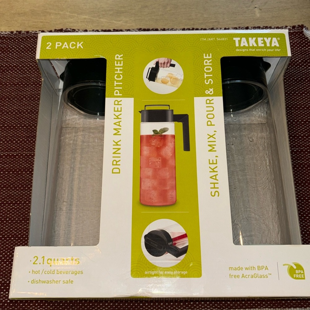 Takeya 2 pack Drink Maker Pitcher NEW